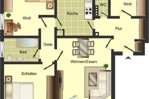 Große 4-Zimmer-Wohnung in Osnabrück-OS Schinkel frei! – Gretescher Weg 1, 49084 Schinkel-Ost, Osnabrück – Vorschaubild 2