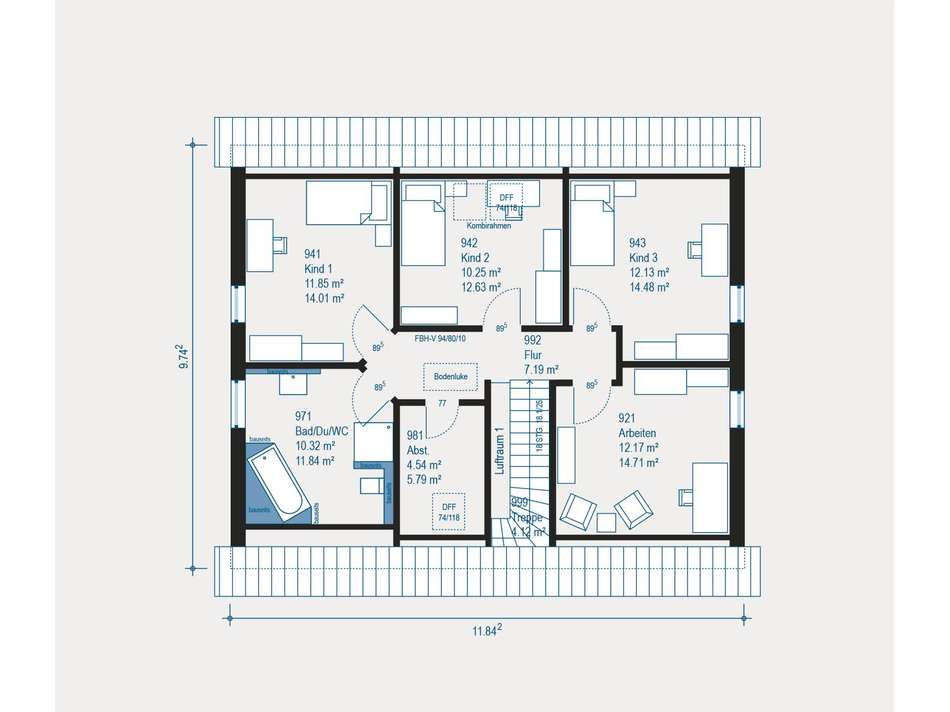 Familienfreundlicher Grundriss