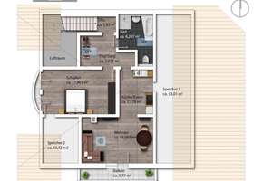 Wohnen über den Dächern von Seebruck – besondere Dachgeschosswohnung mit Chiemsee- und Bergpanorama – Die vollständige Adresse der Immobilie erhältst du vom Anbieter., 83358 Seeon-Seebruck – Vorschaubild 11