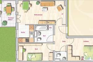 RESERVIERT! Helle 3-Zimmer-Wohnung mit Westbalkon und EBK – Truderinger Straße 134, 81673 Josephsburg, München – Vorschaubild 14