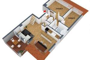 F-Praunheim: Loftartige 3,5-Zimmer-Maisonette-Wohnung mit Parkplatz, großem Balkon und Fernblick – 60488 Praunheim, Frankfurt am Main – Vorschaubild 12