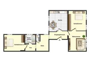 3-Zimmer-Wohnung mit Einbauküche in Krefeld – Gutenbergstraße 117, 47803 Kempener Feld/Baackeshof, Krefeld – Vorschaubild 9