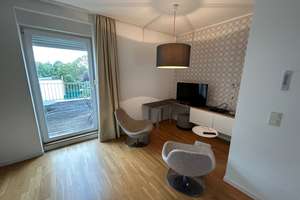 Sonnenterrasse! Modernes Wohnen in stylishen möblierten Apartment direkt am Rhein – Bahnhofstr 4a, 51143 Porz (Ortsteil), Köln – Vorschaubild 4