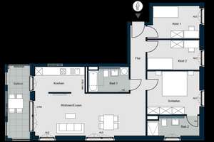 Attraktive 4-Zimmer-Wohnung mit Tageslichtbad in Lochhausen – Die vollständige Adresse der Immobilie erhältst du vom Anbieter., 81249 Lochhausen, München – Vorschaubild 49