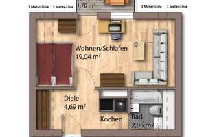 Top Lage gegenüber der Universität! Renovierte und möblierte 1-Zimmer-Wohnung – Die vollständige Adresse der Immobilie erhältst du vom Anbieter., 93051 Kumpfmühl-Ziegetsdorf-Neuprüll, Regensburg – Vorschaubild 7