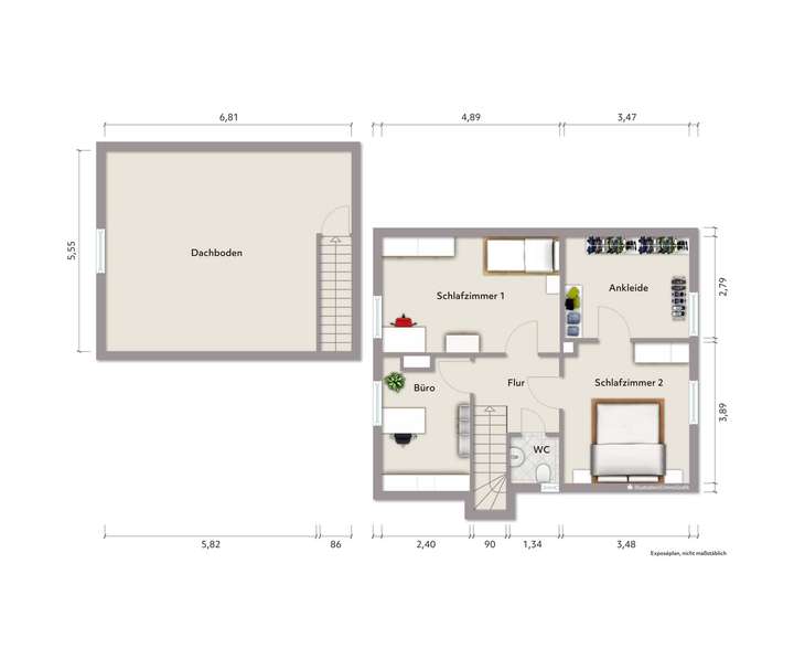 Grundriss Dachgeschoss (nicht 