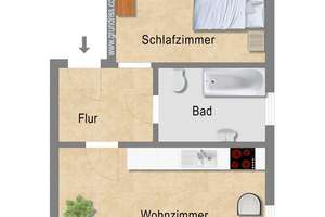 Inkl. moderner Einbauküche! I Tageslichtbad mit Badewanne – Karlsruher Straße 28, 1189 Coschütz/Gittersee, Dresden – Vorschaubild 12