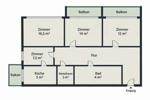 Frisch renovierte 3,5-Zimmer-Wohnung mit Balkonen in Laim – 80687 Sankt Ulrich, München – Vorschaubild 19