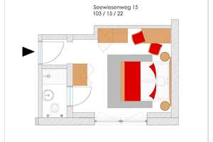 Doppelzimmer-Apartment möbliert im Erdgeschoss vorne rechts – Seewiesenweg 15, 69124 Kirchheim, Heidelberg – Vorschaubild 9