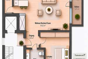 Moderne 2 Zimmer Neubauwohnung in Paderborn Zentrum  – Bessenstraße 9, 33102 Kernstadt, Paderborn – Vorschaubild 2