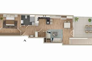 Urban wohnen mit Hauscharakter – Neubau-Maisonette mitten in Karlsruhe – Die vollständige Adresse der Immobilie erhältst du vom Anbieter., 76185 Mühlburg, Karlsruhe – Vorschaubild 1