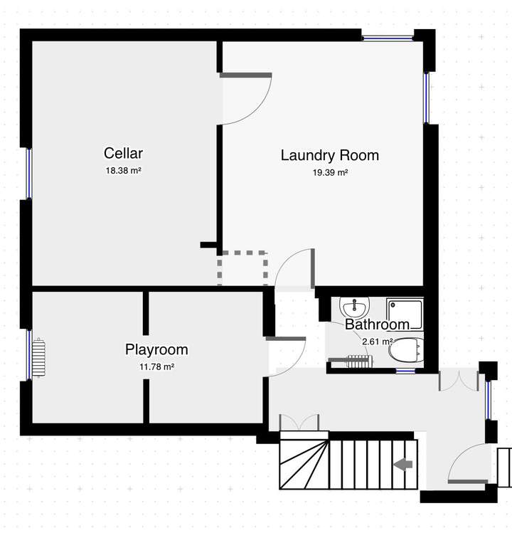 Vorderhaus-Grundriss-Keller