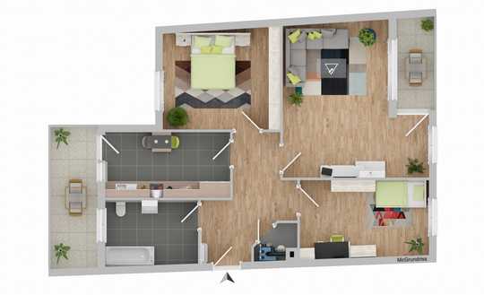 Attraktive, zentral gelegene 3-Zimmer-Wohnung mit Stellplatz – in Oggersheim