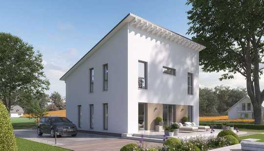 Bild von Dein Haus, deine Hände, dein Traum. Du bringst dein Grundstück und deine Eigenleistung mit ein