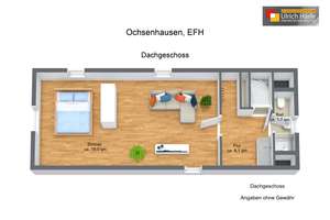 Tolles Einfamilienhaus mit Garage in traumhafter Lage von 88416 Ochsenhausen – Die vollständige Adresse der Immobilie erhältst du vom Anbieter., 88416 Ochsenhausen – Vorschaubild 9