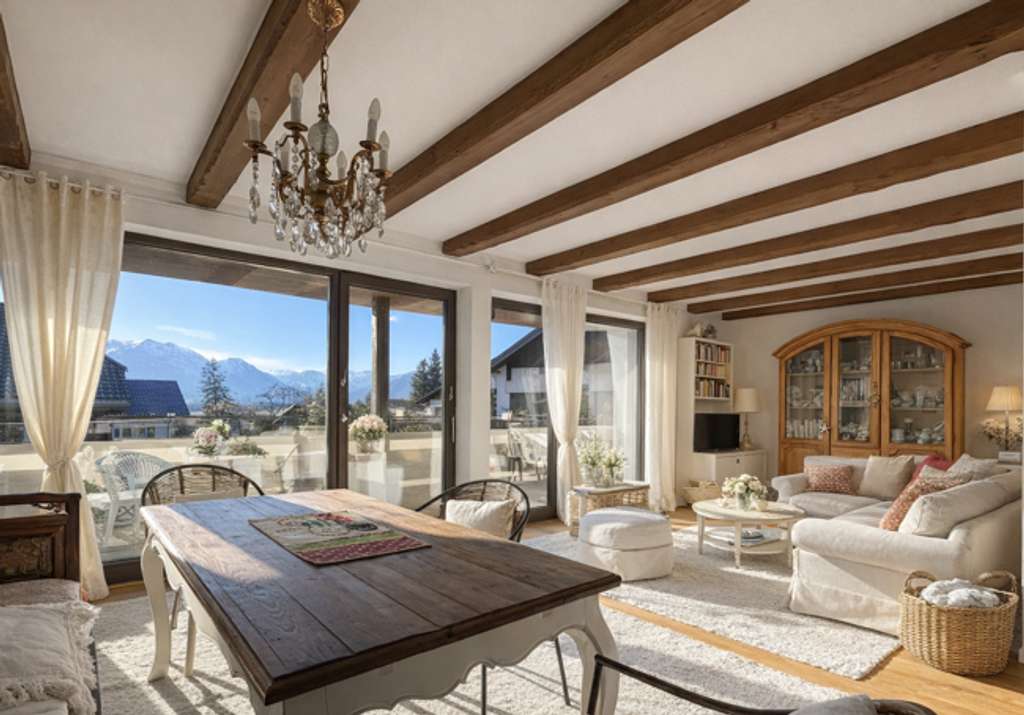 Immobilie in Murnau am Staffelsee - Ihre Traumwohnung zum neuen Preis : Maisonette-Wohnung in Murnau mit 2 Balkonen - Bild 0