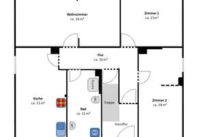 Großzügig geschnittene 3-Zimmer-Wohnung in Thiede – Frankfurter Straße 25, 38239 Thiede, Salzgitter – Vorschaubild 2