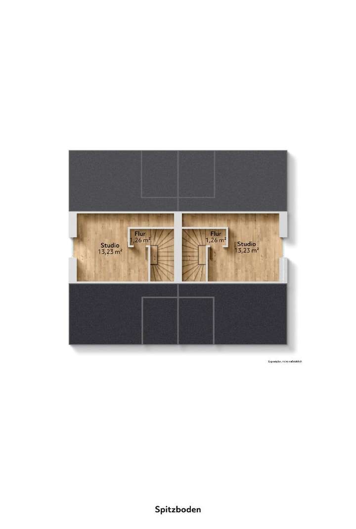 Grundriss: Spitzboden, tlw. au