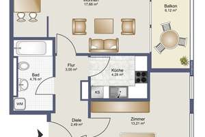 für 2 Jahre ab Oktober: zentrale 2 Zimmer, Balkon im 6. OG, möbliert möglich – Seydelstraße 7, 10117 Mitte (Ortsteil), Berlin – Vorschaubild 27