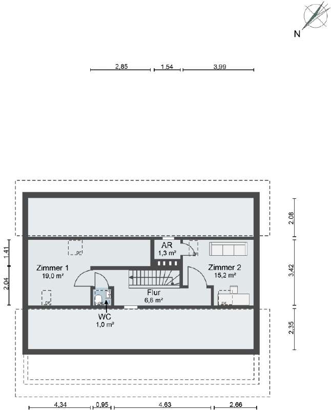 Grundriss Spitzboden