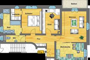 Attraktive 3 Zi.Wohnung mit Balkon, Fußbodenheizung und Parkettboden ! – Straußstraße 3, 1324 Bühlau/Weißer Hirsch, Dresden – Vorschaubild 4