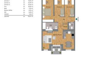 Geräumige Vier-Zimmer-Wohnung für Familien (Nr. 04) – August-Dosenbach-Straße 13 a, 76189 Daxlanden, Karlsruhe – Vorschaubild 3