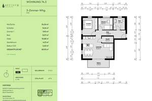 geräumige 3-Zimmer Eigentumswohnung mit Balkon | Neubau in Dietenheim – Königstraße 74, 89165 Dietenheim – Vorschaubild 7
