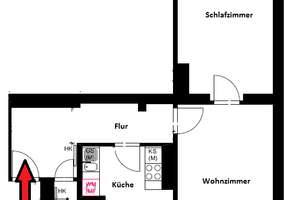 Gepflegte 2-Zimmer-Erdgeschosswohnung mit Balkon, Innenhofblick und Wohnküche – Elsenheimerstr. 24, 80687 Friedenheim, München – Vorschaubild 9