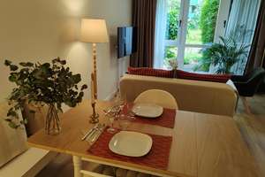 Modernes, vollmöbliertes 1,5-Zimmer-Apartment mit großer Terrasse in München-Neuhadern (U6-Nähe) – Wolkerweg 10, 81375 Neuhadern, München – Vorschaubild 7