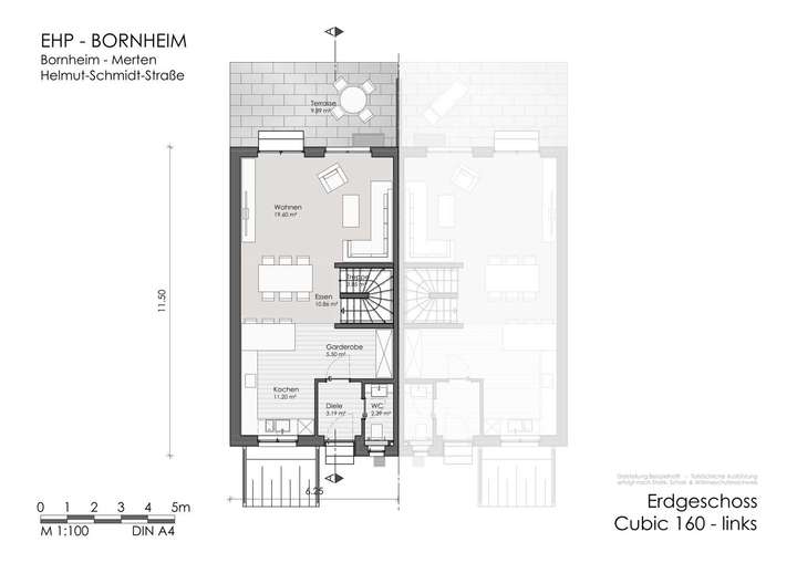 Grundriss Cubic 160 DG Links
