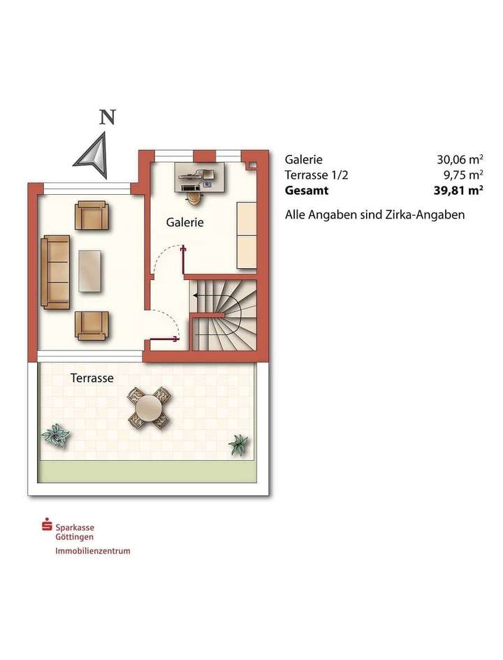 Aufteilung Staffelgeschoss