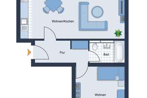 2-Zimmer • Balkon • vermietet • auf dem Kaßberg • in Chemnitz • Kapitalanlage • jetzt vorsorgen! – Die vollständige Adresse der Immobilie erhältst du vom Anbieter., 9112 Kaßberg, Chemnitz – Vorschaubild 2
