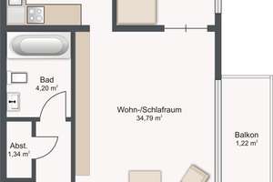 Helle 1,5-Zimmerwohnung mit guter Raumaufteilung und großem Balkon in SG-Höhscheid – Bergerstr. 13, 42657 Burg/Höhscheid, Solingen – Vorschaubild 11