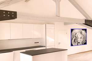 Karlsruhe City: Cooles Loft im Hinterhaus des legendären MONINGERHAUS - 3 Räume, offenes Wohnkonzept – Die vollständige Adresse der Immobilie erhältst du vom Anbieter., 76133 Innenstadt-West, Karlsruhe – Vorschaubild 1