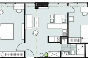 Helle möblierte 3 Zimmer-Wohnung in zentraler Lage – 40210 Stadtmitte, Düsseldorf – Vorschaubild 13