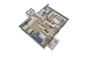 Attraktive 3 Zimmer-Wohnung im DG mit Balkon