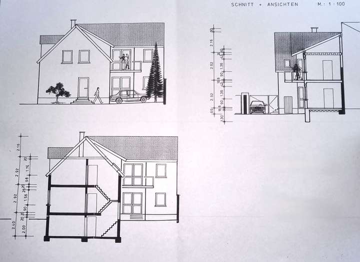 Schnitt und Ansichten