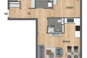 1 Monat mietfrei - 3 Zimmer, optimale Aufteilung – perfekt für Familie & Arbeiten zuhause – Belfortstraße 17b, 75172 Weststadt, Pforzheim – Vorschaubild 10