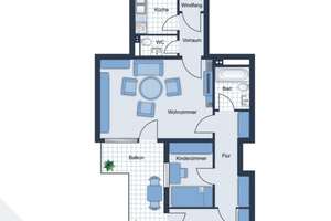 Helle 2,5-Zimmer-Wohnung mit großem Südwestbalkon und EBK – 81241 Am Westbad, München – Vorschaubild 11