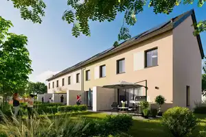 Bezahlbares Reihenendhaus Förderfähig Effizienzhaus KfW 40 für 1.250 EUR pro Monat – Arthur-Thiermann-Straße 40, 1796 Sächsische Schweiz-Osterzgebirge (Kreis) – Vorschaubild 1