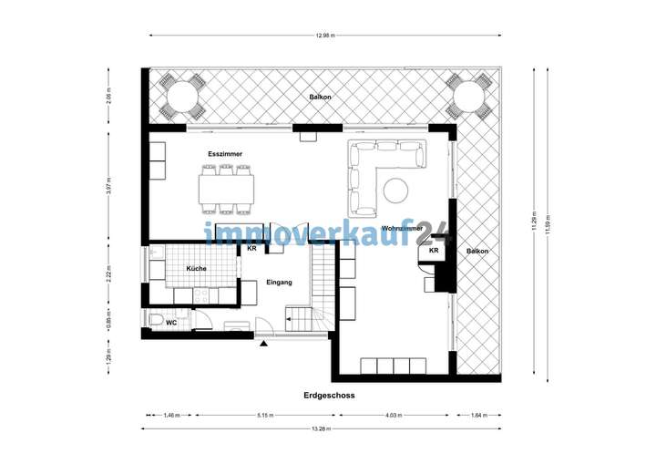 Grundriss Wohnebene 2