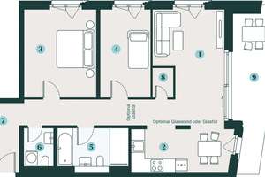 Stilvolle 3-Zimmer-Wohnung für Paare oder Familien – Schützenplatz 8, 1067 Wilsdruffer Vorstadt/Seevorstadt-West, Dresden – Vorschaubild 2