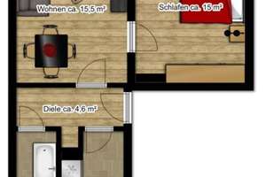 Zweiraumwohnung mit Balkon – Thomas-Müntzer-Straße 6, 4552 Borna – Vorschaubild 2