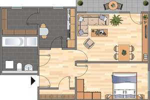 Freundliche 2-Zimmer-Wohnung in Velbert – Von-Humboldt-Straße 4, 42549 Velbert-Mitte, Velbert – Vorschaubild 2