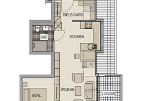 Exklusive Dachgeschosswohnung mit Loggia und Balkon sowie besonderem Wohnambiente – Die vollständige Adresse der Immobilie erhältst du vom Anbieter., 80689 Am Westbad, München – Vorschaubild 4