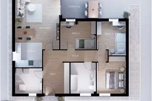 Schicker Winkelbungalow, Neubau, inkl. Bodenplatte, FBH, A+, PV, Lüftung – Die vollständige Adresse der Immobilie erhältst du vom Anbieter., 34246 Vellmar – Vorschaubild 3