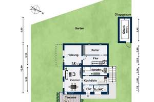 Charmante 2 Zimmer-Wohnung mit eigener Terrasse, Garten  (nur an Frauen oder paar zu vermieten) – iltesweg 4, 72768 Sickenhausen, Reutlingen – Vorschaubild 2