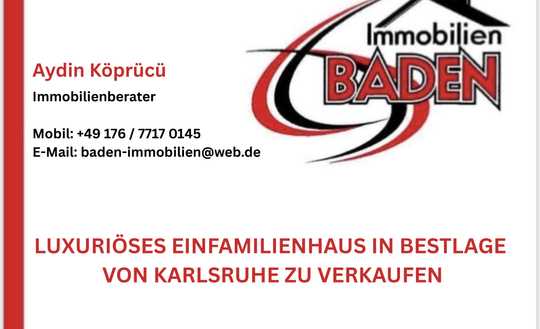 LUXURIÖSES EINFAMILIENHAUS IN BESTLAGE VON KARLSRUHE ZU VERKAUFEN