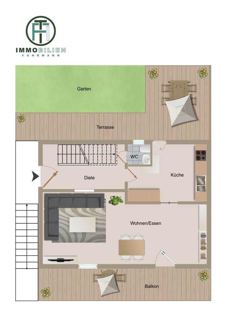 Grundriss Erdgeschoss (nicht M