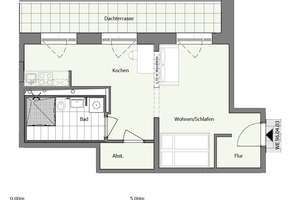 Neubau // Individuelle 1-Zimmer-Wohnung im Erstbezug mit Dachterrasse – Hagedornstraße 96, 12487 Johannisthal, Berlin – Vorschaubild 2